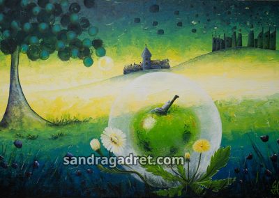 Tu es la pomme de ma vie – 70×100 cm – Disponible