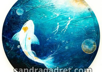 Ne tournons pas en rond – 40×40 cm