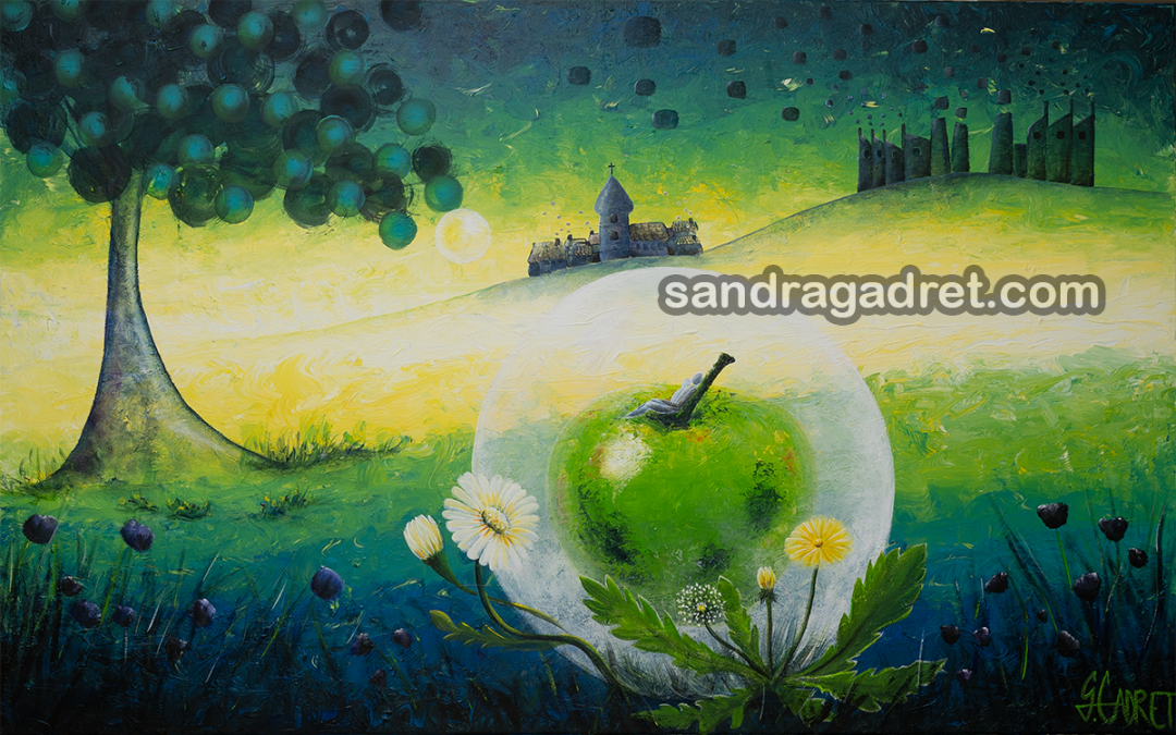 Tu es la pomme de ma vie – 160×100 cm – Disponible