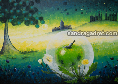 Tu es la pomme de ma vie – 160×100 cm – Disponible