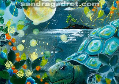 Balade nocturne – 60×60 cm – Disponible